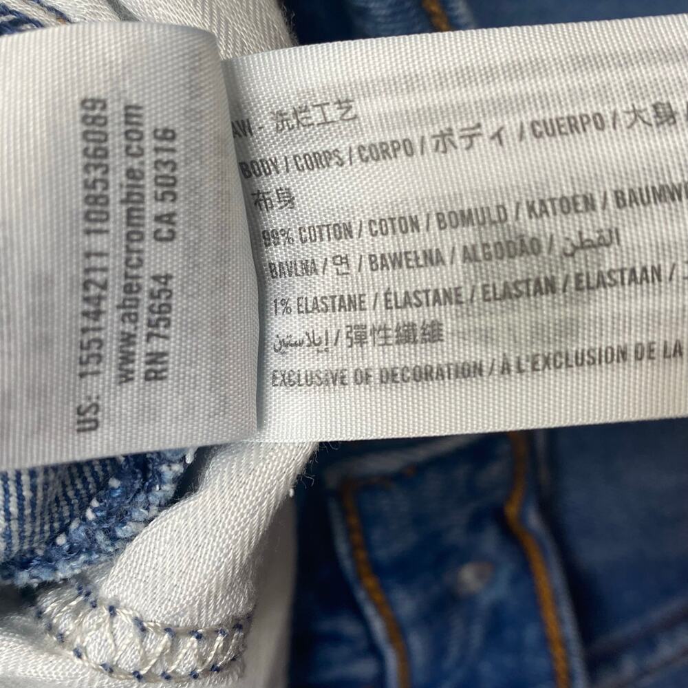 Abercrombie & Fitch Womens Blue The Ankle Straight Ultra High Rise Jeans Size 28 - Picture 11 of 12